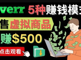 只需下载上传，轻松月赚500美元-在FIVERR出售虚拟资源赚钱的5种方法
